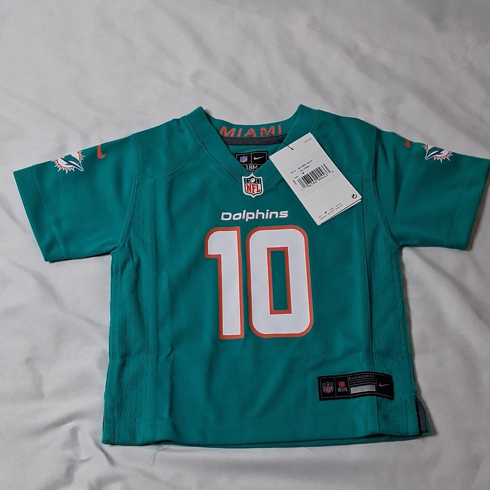 Nike Kids Miami Dolphins #10 Teal Football Jersey - Picture 1 of 3